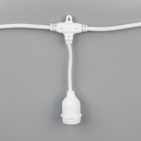 Гирлянда &laquo;Ретро белт-лайт&raquo; 10 м, IP54, УМС, белая нить, шаг 50 см, Е27 (без ламп), 220 В