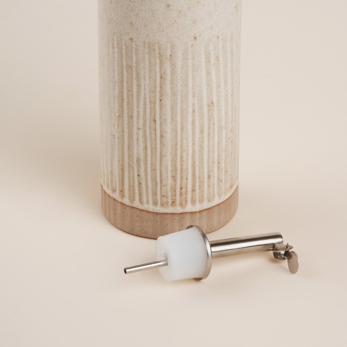 Бутылка керамическая для масла и соуса SL Home &laquo;Виенто&raquo;, 500 мл, 7&times;26 см, цвет бежевый