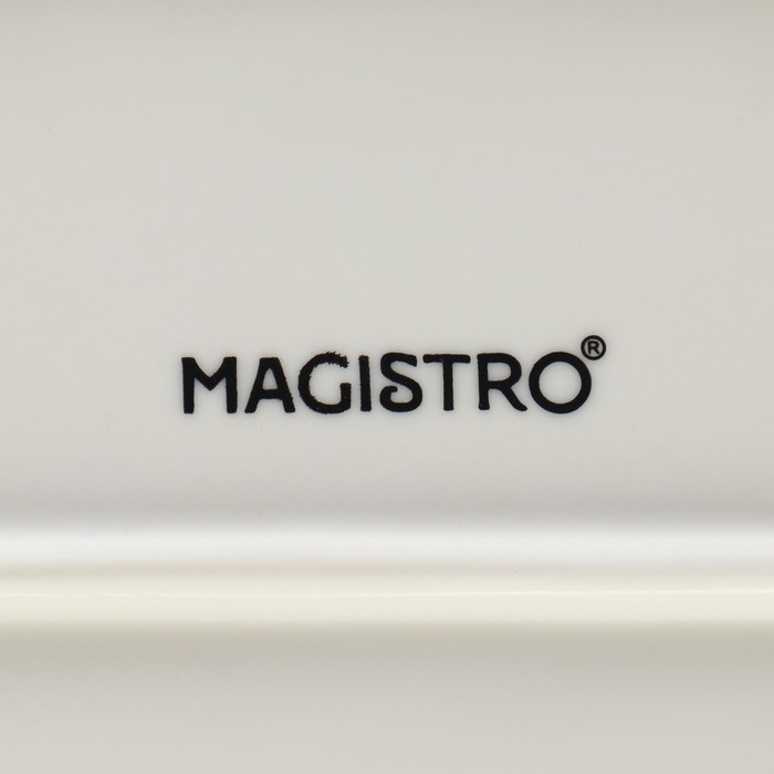 Блюдо для подачи фарфоровое Magistra &laquo;Церера&raquo;, 28&times;17,5 см, цвет зелёный