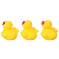 Набор резиновых игрушек для ванны &laquo;Уточки&raquo;, 6,5 см, с пищалкой, 3 шт., Крошка Я