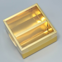 Коробка подарочная складная, упаковка, &laquo;Золотая&raquo;, 20 х 20 х 10 см