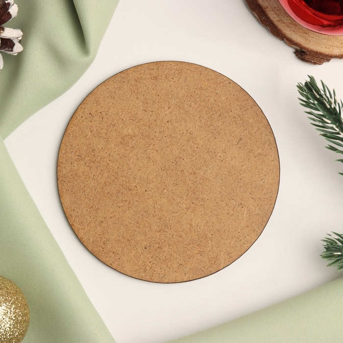 Подставка с символом года под горячее "Змея С Новым 2025 годом", диаметр - 9,5 см 1049881