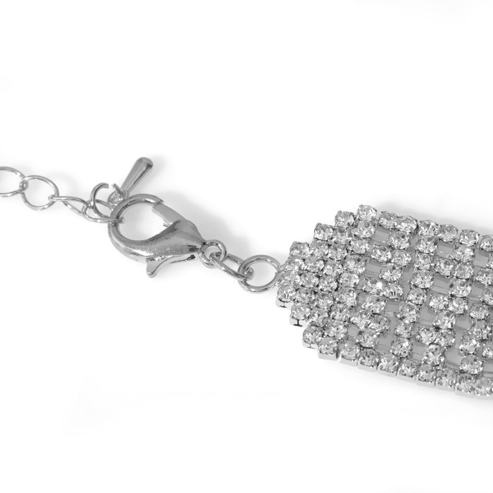 Колье «Лёд», 9 рядов, цвет белый в серебре, 35см Колье «Лёд», 9 рядов, цвет белый в серебре, 35см