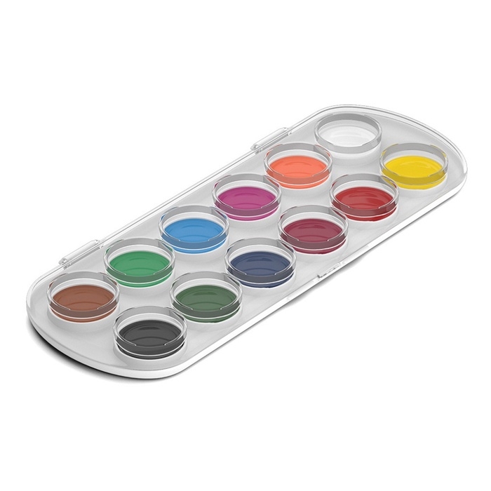 Акварель 12 цветов, ErichKrause ArtBerry, медовая, без кисти, пластиковая коробка, европодвес