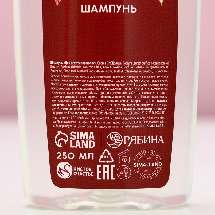 Подарочный набор косметики «Чудес в Новом Году», гель для душа и шампунь для волос, 2 х 250 мл, ЧИСТОЕ СЧАСТЬЕ Подарочный набор косметики «Чудес в Новом Году», гель для душа и шампунь для волос, 2 х 250 мл, ЧИСТОЕ СЧАСТЬЕ