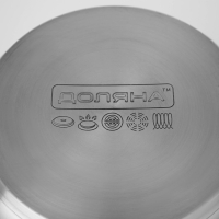 Набор кастрюль из нержавеющей стали Доляна &laquo;Гретте&raquo;, 3 предмета: 1,6 л, 2,3 л, 3,2 л, крышки