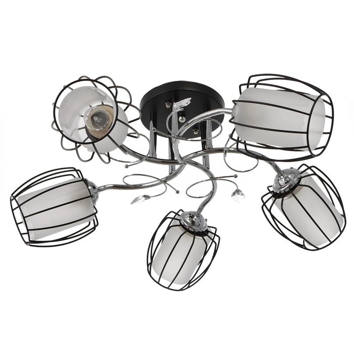 Люстра Светогор 59091 5x60Вт хром/черный Люстра Светогор 59091 5x60Вт хром/черный