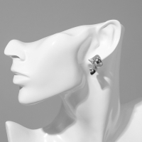 Серьги металл &laquo;Абстракция&raquo; хвост, цвет серебро