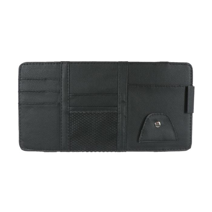 Органайзер на солнцезащитный козырек, 30&times;14.5 см, черный