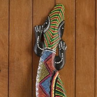 Панно декоративное "Ящерица геккон" 97х15х1,5 см МИКС