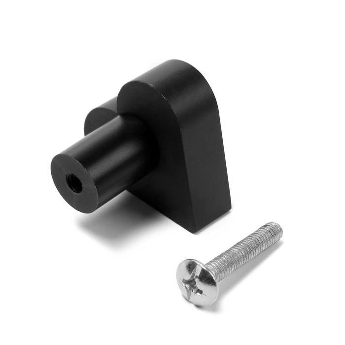 Ручка кнопка мебельная &ldquo;HEART&ldquo;, цвет черный