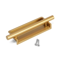 Ручка врезная, "Hidden", мо 96 мм, цвет сатиновое золото Ручка врезная, "Hidden", мо 96 мм, цвет сатиновое золото