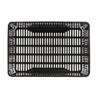 Ящик универсальный, пластиковый, 51 &times; 34 &times; 30 см, на 30 кг, чёрный