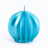 Свеча фигурная "Шар граненый", 6,5х6,5 см, бирюзовый Свеча фигурная "Шар граненый", 6,5х6,5 см, бирюзовый