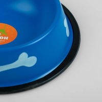 Миска с косточками, железная с нескользящим основанием, 150 мл, синяя Миска с косточками, железная с нескользящим основанием, 150 мл, синяя