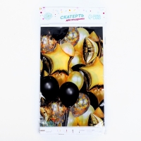 Скатерть одноразовая &laquo;Шарики&raquo; звезда 137&times;180см