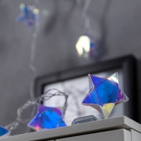 Гирлянда &laquo;Нить&raquo; 2.5 м с насадками &laquo;Звёзды&raquo;, IP20, прозрачная нить, 10 LED, свечение белое, 220 В