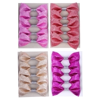 Новогодний декор на ёлку &laquo;Бантики&raquo; набор 5 шт., цвет МИКС