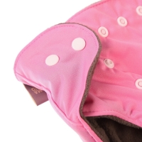 Многоразовый подгузник, 3-15 кг, угольно-бамбуковая ткань, цвет розовый, Крошка Я