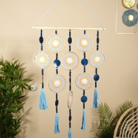 Ловец снов "Небесный покой" текстиль, ротанг 50х2х100 см Ловец снов "Небесный покой" текстиль, ротанг 50х2х100 см