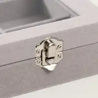 Шкатулка бархат для браслетов "Серый туман" 5х20х28 см