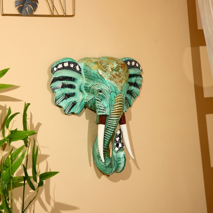 Панно настенное "Голова слона" албезия 40х12х40 см