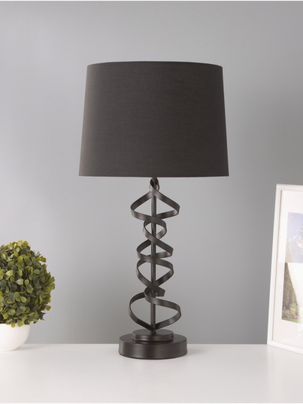 Настольная лампа "Малави" Е27 40Вт черный 28х28х54 см