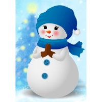 Алмазная мозаика &laquo;Снеговичок&raquo;, 29,5 &times; 20,5 см, 20 цветов