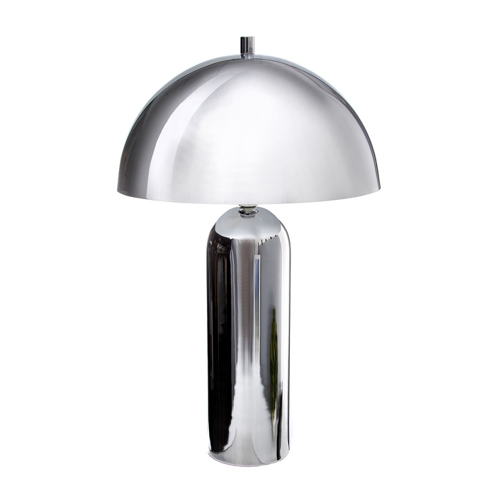 Настольная лампа с абажуром RISALUX &laquo;Челси&raquo; модерн, Е27, 3 Вт, хром, 29&times;29&times;49 см