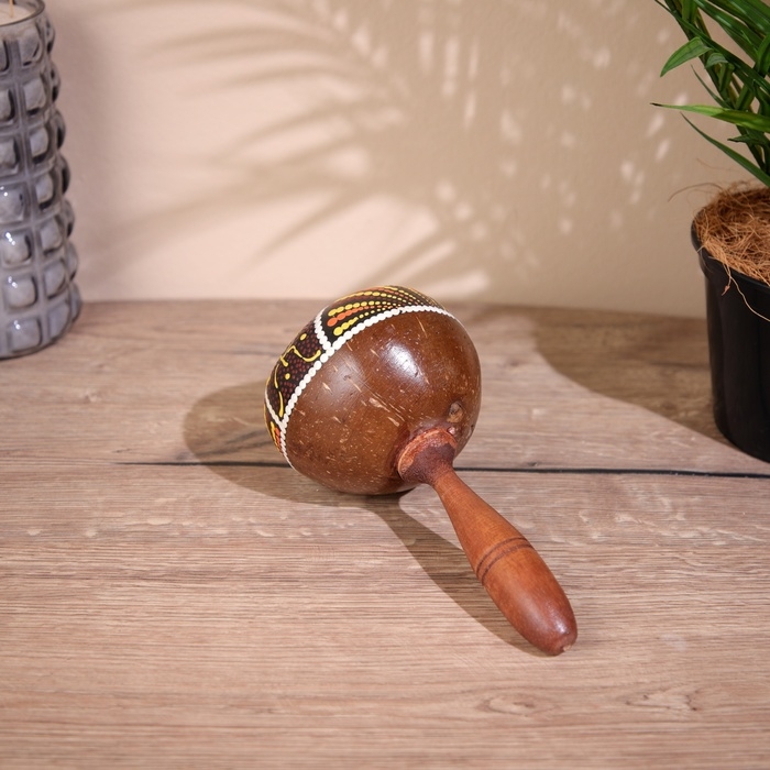 Сувенирный музыкальный инструмент Маракас Сувенирный музыкальный инструмент Маракас "Черепаха" 22х11х6 см МИКС