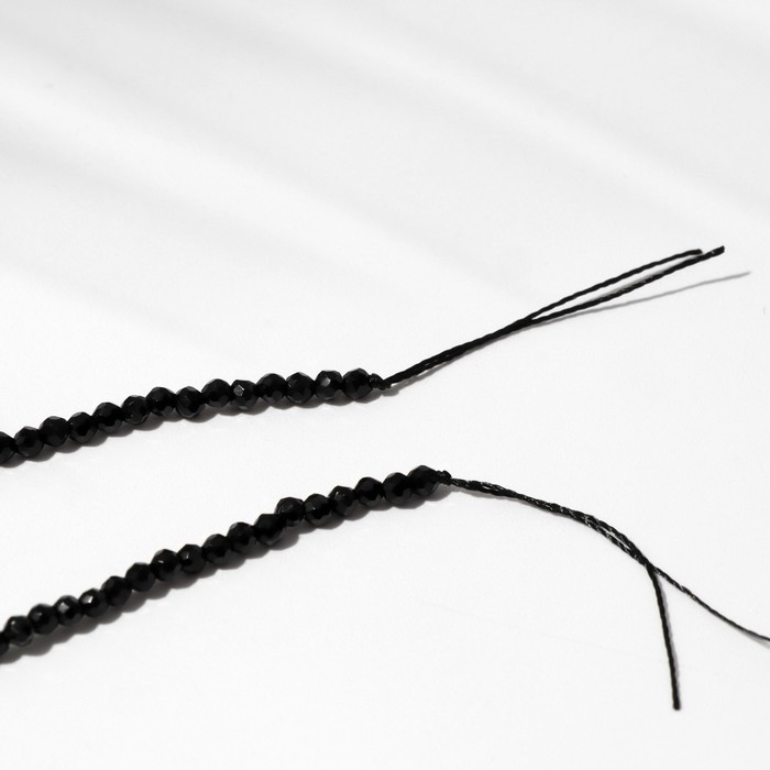 Бусины на нити шар №2 гранёный &laquo;Шпинель&raquo;, цвет чёрный, 38 см