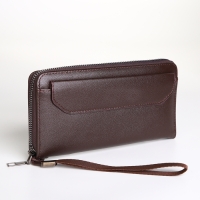 Портмоне-клатч мужской на молнии, цвет коричневый Портмоне-клатч мужской на молнии, цвет коричневый