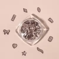 Фигурки для декора, объёмные, фиолетовые, полупрозрачные