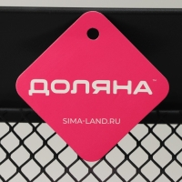 Этажерка напольная 3-х ярусная, 45,5&times;29,5&times;77,5 см, на колёсиках, цвет чёрный