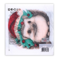 Новогодние салфетки бумажные New Line Fresco &laquo;Новогодний ёжик&raquo; 2 слоя, 33х33 см, 20 шт