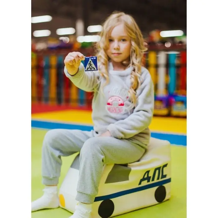 Светоотражающий элемент &laquo;Пешеходный переход&raquo;, двусторонний, 4.8&times;4.8 см, синий