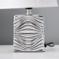 Настольная лампа с абажуром RISALUX &laquo;Авейро&raquo;, Е14, 40 Вт, хром, 18&times;18&times;28 см