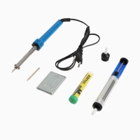 Паяльный набор ТУНДРА, паяльник 40 Вт, оловоотсос, подставка, припой, 4 предмета Паяльный набор ТУНДРА, паяльник 40 Вт, оловоотсос, подставка, припой, 4 предмета