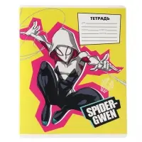 Тетрадь в линейку 18 листов, 5 видов МИКС, обложка мелованный картон, &laquo;Человек-паук&raquo;