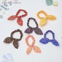 Резинка для волос &laquo;Веселые ушки&raquo;, кружева сердечки, МИКС