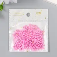 Бисер стекло 6/0 "Тёплый розовый" 15 гр