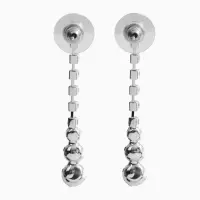 Набор 2 предмета: серьги, колье &laquo;Вечерний шик&raquo; белый в серебре