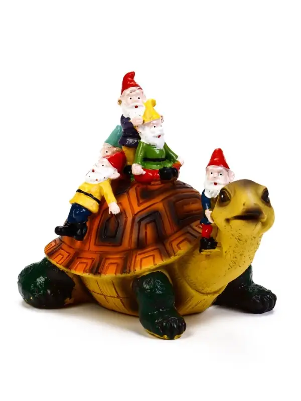 Садовая фигура "Черепаха с гномами" 18х11х14см   10815589