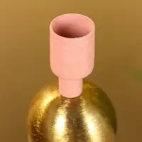 Подсвечник на 1 свечу текстурный "Пудровый" с 1 сферой 7,5х7,5х11,5 см