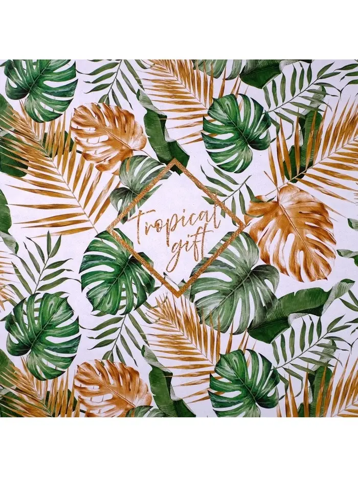 Бумага упаковочная глянцевая двухсторонняя &laquo;Тропики&raquo;, 70&times;100 см