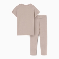 Комплект для девочки (майка и велосипедки) MINAKU, цвет бежевый, рост 134 см