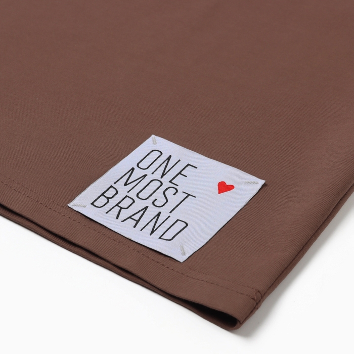 Футболка женская однотонная MINAKU: One Most Brand цвет коричневый, размер 44 Футболка женская однотонная MINAKU: One Most Brand цвет коричневый, размер 44