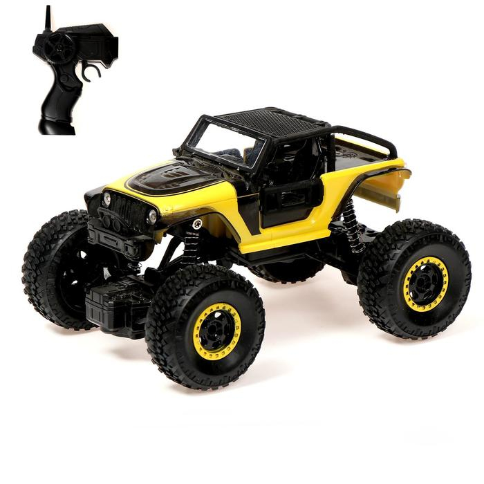 Джип радиоуправляемый &laquo;Краулер&raquo;, 1:20, работает от аккумулятора, цвет жёлтый