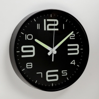 Часы настенные интерьерные &laquo;Классика&raquo;, плавный ход, светящиеся, d-25 см