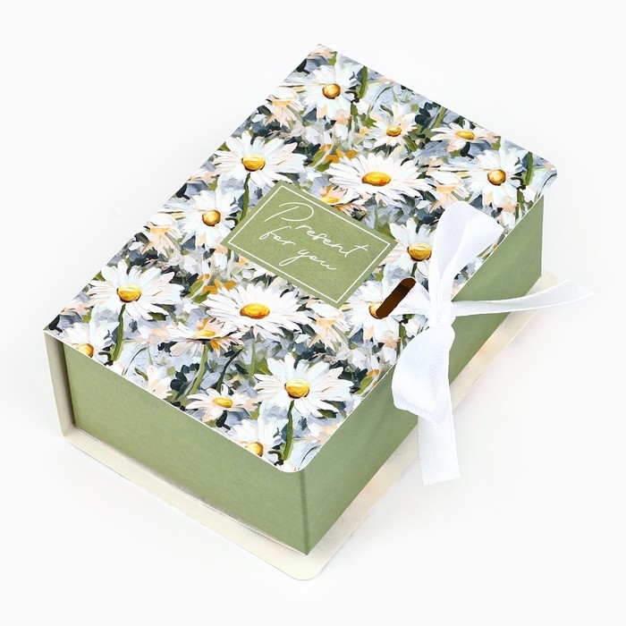 Складная коробка-книга &laquo;Ромашки&raquo;, 12 х 8 х 4.5 см